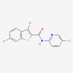 3-chloro-N-(5-chloro-2-pyridinyl)-6-fluoro-1-benzothiophene-2-carboxamide