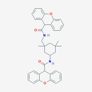 molecular formula C38H38N2O4 B443027 N-({1,3,3-trimethyl-5-[(9H-xanthen-9-ylcarbonyl)amino]cyclohexyl}methyl)-9H-xanthene-9-carboxamide 