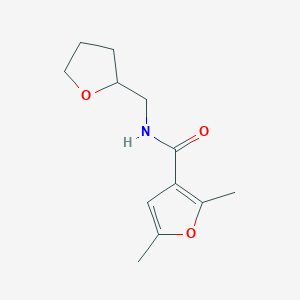 molecular formula C12H17NO3 B4430305 2,5-dimethyl-N-(tetrahydro-2-furanylmethyl)-3-furamide 