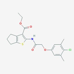 ethyl 2-{[(4-chloro-3,5-dimethylphenoxy)acetyl]amino}-5,6-dihydro-4H-cyclopenta[b]thiophene-3-carboxylate