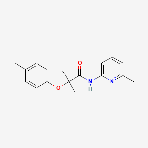 molecular formula C17H20N2O2 B4430332 2-methyl-2-(4-methylphenoxy)-N-(6-methyl-2-pyridinyl)propanamide 