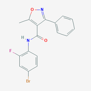 N-(4-bromo-2-fluorophenyl)-5-methyl-3-phenyl-1,2-oxazole-4-carboxamide