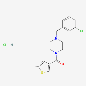 molecular formula C17H20Cl2N2OS B4430342 1-(3-chlorobenzyl)-4-[(5-methyl-3-thienyl)carbonyl]piperazine hydrochloride 