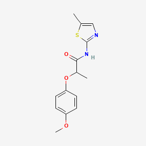 2-(4-methoxyphenoxy)-N-(5-methyl-1,3-thiazol-2-yl)propanamide