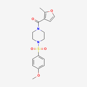 molecular formula C17H20N2O5S B4430364 1-[(4-methoxyphenyl)sulfonyl]-4-(2-methyl-3-furoyl)piperazine 