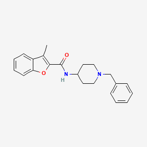 molecular formula C22H24N2O2 B4430379 N-(1-benzyl-4-piperidinyl)-3-methyl-1-benzofuran-2-carboxamide 