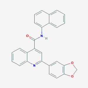 molecular formula C27H18N2O3 B443038 2-(1,3-benzodioxol-5-yl)-N-(1-naphthyl)-4-quinolinecarboxamide 