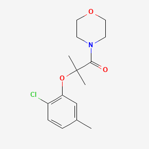 molecular formula C15H20ClNO3 B4430384 4-[2-(2-chloro-5-methylphenoxy)-2-methylpropanoyl]morpholine 