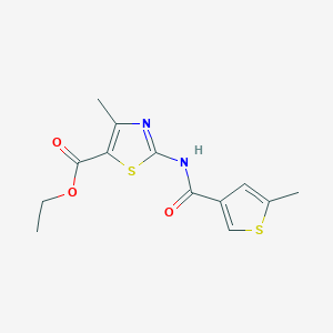 molecular formula C13H14N2O3S2 B4430392 ethyl 4-methyl-2-{[(5-methyl-3-thienyl)carbonyl]amino}-1,3-thiazole-5-carboxylate 