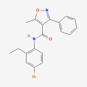 N-(4-bromo-2-ethylphenyl)-5-methyl-3-phenyl-4-isoxazolecarboxamide