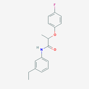 molecular formula C17H18FNO2 B4430423 N-(3-ethylphenyl)-2-(4-fluorophenoxy)propanamide 