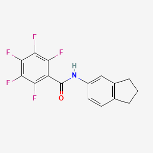 N-(2,3-dihydro-1H-inden-5-yl)-2,3,4,5,6-pentafluorobenzamide