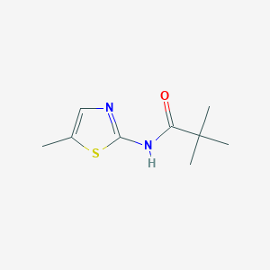 molecular formula C9H14N2OS B4430466 2,2-dimethyl-N-(5-methyl-1,3-thiazol-2-yl)propanamide 