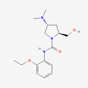 molecular formula C16H25N3O3 B4430471 (2S,4R)-4-(dimethylamino)-N-(2-ethoxyphenyl)-2-(hydroxymethyl)pyrrolidine-1-carboxamide 