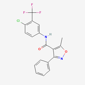 N-[4-chloro-3-(trifluoromethyl)phenyl]-5-methyl-3-phenyl-4-isoxazolecarboxamide