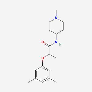 molecular formula C17H26N2O2 B4430487 2-(3,5-dimethylphenoxy)-N-(1-methyl-4-piperidinyl)propanamide 