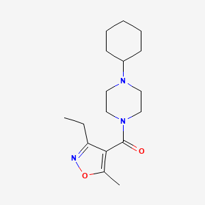 1-cyclohexyl-4-[(3-ethyl-5-methyl-4-isoxazolyl)carbonyl]piperazine