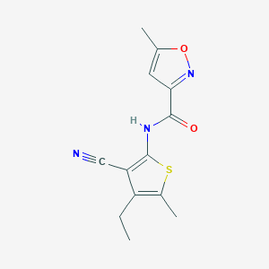 molecular formula C13H13N3O2S B4430493 N-(3-cyano-4-ethyl-5-methyl-2-thienyl)-5-methyl-3-isoxazolecarboxamide CAS No. 688051-10-7