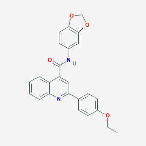 molecular formula C25H20N2O4 B443050 N-(1,3-benzodioxol-5-yl)-2-(4-ethoxyphenyl)quinoline-4-carboxamide 