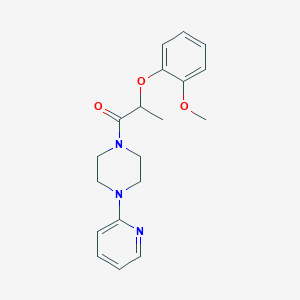 molecular formula C19H23N3O3 B4430501 1-[2-(2-methoxyphenoxy)propanoyl]-4-(2-pyridinyl)piperazine 