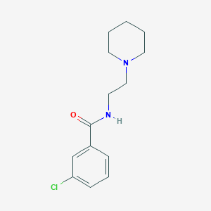 3-chloro-N-[2-(1-piperidinyl)ethyl]benzamide