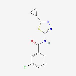 3-chloro-N-(5-cyclopropyl-1,3,4-thiadiazol-2-yl)benzamide