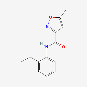 molecular formula C13H14N2O2 B4430517 N-(2-ethylphenyl)-5-methyl-3-isoxazolecarboxamide 