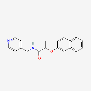 molecular formula C19H18N2O2 B4430526 2-(2-naphthyloxy)-N-(4-pyridinylmethyl)propanamide 