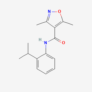 N-(2-isopropylphenyl)-3,5-dimethyl-4-isoxazolecarboxamide