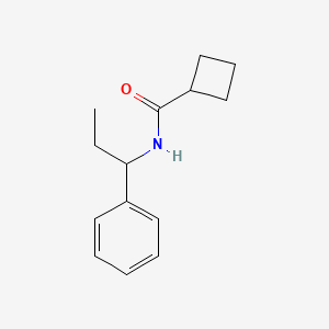 molecular formula C14H19NO B4430545 N-(1-phenylpropyl)cyclobutanecarboxamide 