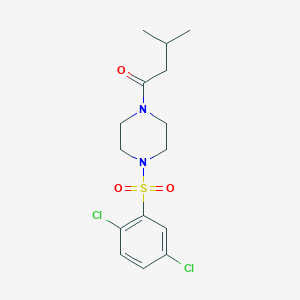 1-[(2,5-dichlorophenyl)sulfonyl]-4-(3-methylbutanoyl)piperazine