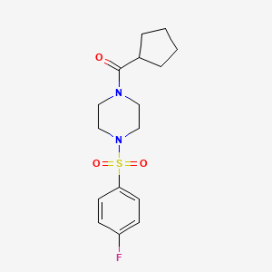 1-(cyclopentylcarbonyl)-4-[(4-fluorophenyl)sulfonyl]piperazine