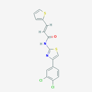 N-[4-(3,4-dichlorophenyl)-1,3-thiazol-2-yl]-3-(2-thienyl)acrylamide