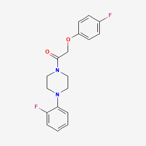 molecular formula C18H18F2N2O2 B4430590 1-[(4-fluorophenoxy)acetyl]-4-(2-fluorophenyl)piperazine 