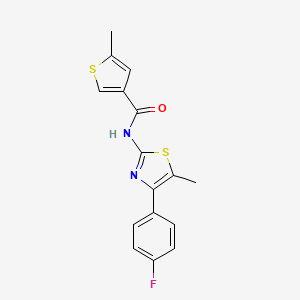 N-[4-(4-fluorophenyl)-5-methyl-1,3-thiazol-2-yl]-5-methyl-3-thiophenecarboxamide