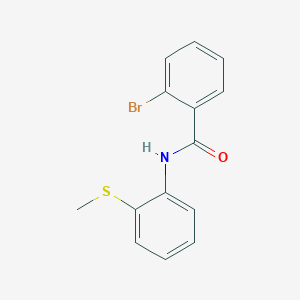 molecular formula C14H12BrNOS B4430598 2-bromo-N-[2-(methylthio)phenyl]benzamide 