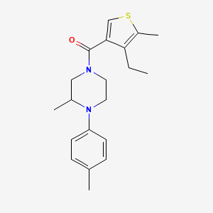 4-[(4-ethyl-5-methyl-3-thienyl)carbonyl]-2-methyl-1-(4-methylphenyl)piperazine