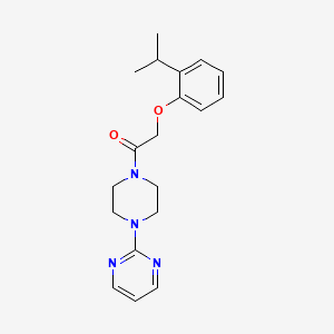 molecular formula C19H24N4O2 B4430631 2-{4-[(2-isopropylphenoxy)acetyl]-1-piperazinyl}pyrimidine 