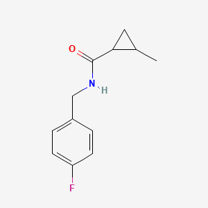 molecular formula C12H14FNO B4430639 N-(4-fluorobenzyl)-2-methylcyclopropanecarboxamide 