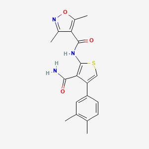 molecular formula C19H19N3O3S B4430648 N-[3-(aminocarbonyl)-4-(3,4-dimethylphenyl)-2-thienyl]-3,5-dimethyl-4-isoxazolecarboxamide 