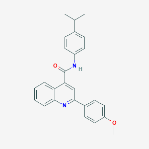molecular formula C26H24N2O2 B443066 N-(4-isopropylphenyl)-2-(4-methoxyphenyl)-4-quinolinecarboxamide 