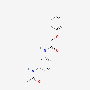 molecular formula C17H18N2O3 B4430697 N-[3-(acetylamino)phenyl]-2-(4-methylphenoxy)acetamide 