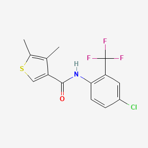 molecular formula C14H11ClF3NOS B4430699 N-[4-chloro-2-(trifluoromethyl)phenyl]-4,5-dimethyl-3-thiophenecarboxamide 