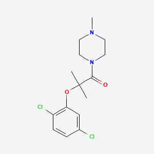 molecular formula C15H20Cl2N2O2 B4430721 1-[2-(2,5-dichlorophenoxy)-2-methylpropanoyl]-4-methylpiperazine 