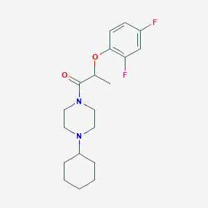 1-cyclohexyl-4-[2-(2,4-difluorophenoxy)propanoyl]piperazine