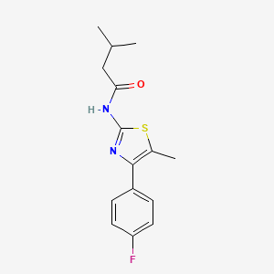 N-[4-(4-fluorophenyl)-5-methyl-1,3-thiazol-2-yl]-3-methylbutanamide