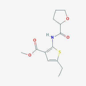 molecular formula C13H17NO4S B4430785 methyl 5-ethyl-2-[(tetrahydro-2-furanylcarbonyl)amino]-3-thiophenecarboxylate 