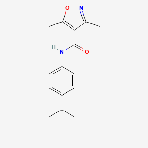 N-(4-sec-butylphenyl)-3,5-dimethyl-4-isoxazolecarboxamide