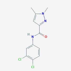 molecular formula C12H11Cl2N3O B443082 N-(3,4-dichlorophenyl)-1,5-dimethyl-1H-pyrazole-3-carboxamide 