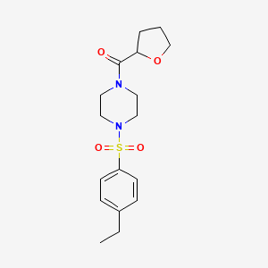 molecular formula C17H24N2O4S B4430826 1-[(4-ethylphenyl)sulfonyl]-4-(tetrahydro-2-furanylcarbonyl)piperazine 